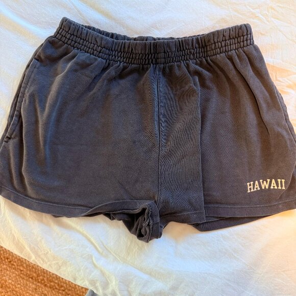 Brandy Melville Black Garterized Shorts Size Small - Picture 1 of 2